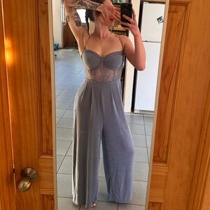 Elegant Lace Bustier Jumpsuit